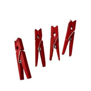 Red Small Clothespins